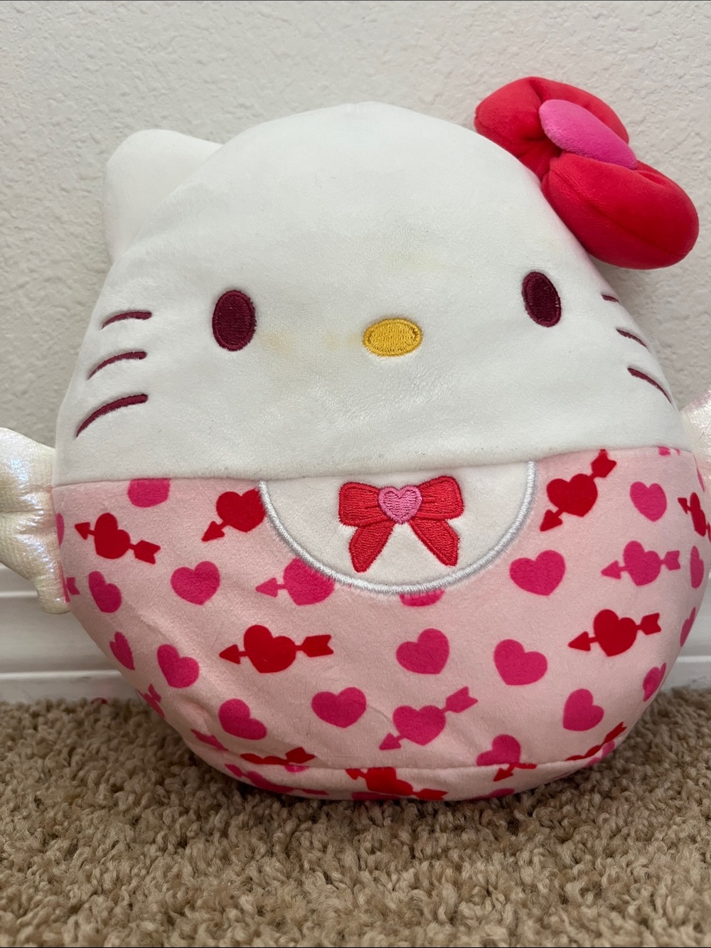 Sanrio Hello Kitty Heart Candy Plush - White, Pink & Red